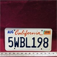 2008 California License Plate