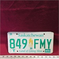 2010 Saskatchewan License Plate