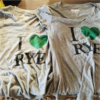 Lot Of 2 "I Love Rye" T-Shirts (Size L)