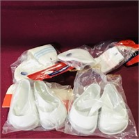 2 Pairs Of Doll Shoes & Socks (Vintage)