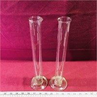 Set Of 2 Long Glass Beakers (13" Tall)