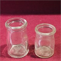 Lot Of 2 Miniature Glass Jars (Vintage)