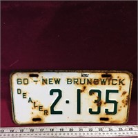 1960 New Brunswick Dealer License Plate