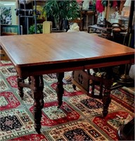 Antique Walnut Carved Table