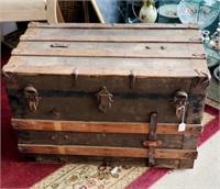 Antique Steamer Trunk on Casters