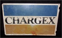 Vintage Chargex metal sign.
