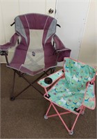 Camping chairs
 - adult and child's