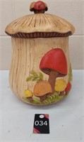 Vintage Mushroom Cookie Jar 12" h