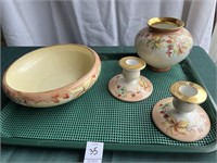 Asian Ceramic Garniture + Vase