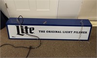 Miller Lite Hanging Bar Light