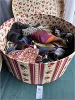 Large Hat Box with Ladies Scarves
