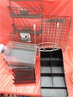 BOX OF WIRE BASKETS AND MORE