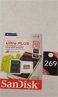 Sandisk Ultra Plus MicroSDHC UH-1 Card with