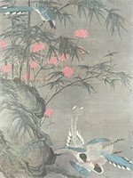 Pien Wen-Chin "Three Magpies And Spring Flowers"