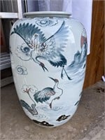 Asian Barrel Vase As - Is