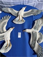 Trio of Seagull Wall Hangings