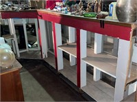2 Piece Store Counter w/Partial Glass Front