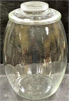 Vintage Bartlett Collins Clear Glass Cookie Jar