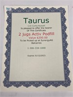 Active Podfill, 2 Jugs  Certificate
