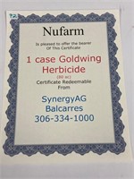 1 Case Goldwing Herbicide Certificate