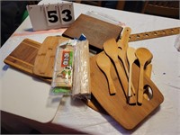Cutting Boards and Skewers and Wooden Spoons