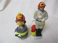 Two Ceramics Fireman Figurines