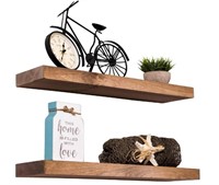 Imperative Décor Floating Rustic Wood Wall Shelves