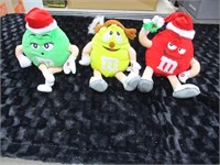 (3) M&M Stuffed Christmas Plushies