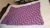Vintage Purple Woven Style Blanket