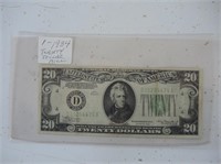 1934 U.S. TWENTY DOLLAR BILL
