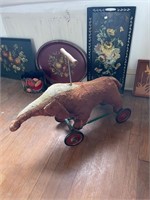 Antique Mohair Ride On Elephant Toy