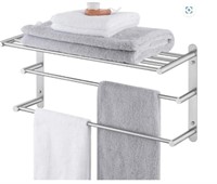 30" Bathroom Shelf 3 Tier w/ Towel Bars