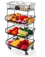 Fruit Vegetable Basket w/ Wheels