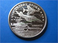 1991 Rare HTF- Desert Storm 1 oz Silver Round