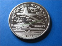 1991 Desert Storm HTF 1 oz Silver Round