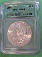 1886 MS 64 ICG Morgan Dollar $ 125 CPG