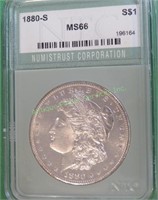 1880 s MS 66 NTC Morgan Dollar - $520 CPG