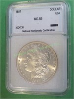1887 MS 65 NNC Morgan Silver Dollar - $228 CPG