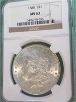 1885 MS 63 NGC Morgan Dollar - $96 CPG