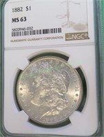 1882 MS 63 NCG Morgan Dollar - $122 CPG