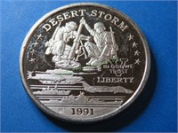 1991 Desert Storm 1 oz. Silver Round HTF