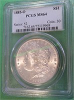 1885 o MS 64 PCGS Morgan Dollar - $123 CPG