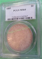 1885 MS 64 PCGS Morgan Dollar - $123 CPG