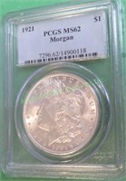 1921 MS 62 PCGS Morgan Dollar