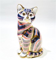 Royal Crown Derby Tabby Cat Paperweight