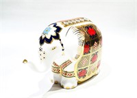 Royal Crown Derby Small Imari Elephant Paperweight
