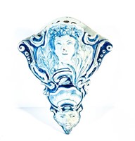 18th Century Blue and White Delft Wall Pocket