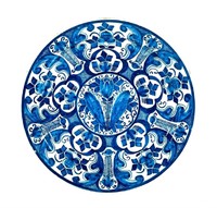 18th Century Delft  Blue and White Tulip Charger