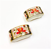 Two Royal Crown Derby Napkin Rings