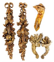 Five Carved Wall Ornaments